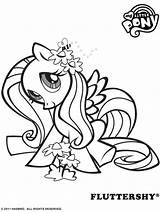 Fluttershy Coloring Pages Printable Popular Colouring Pony Little sketch template