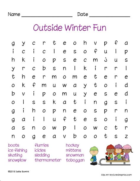 printable winter word searches  quiet simple life  sallie