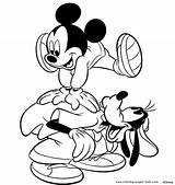 Coloring Pages Mickey Goofy Disney Printable Color Kids Character Sheets Book Print Cartoon Children Found sketch template