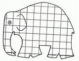 Elmer Elephant sketch template