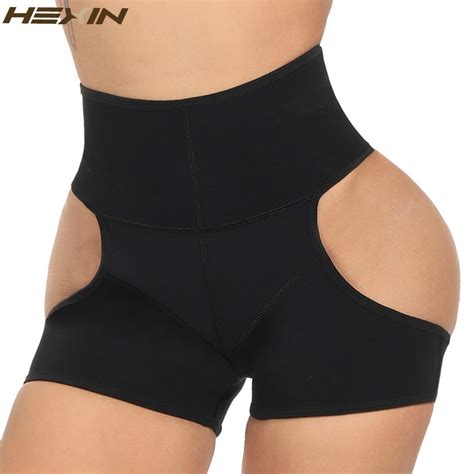 hexin latex waist trainer control panties women sexy butt lifter shaper