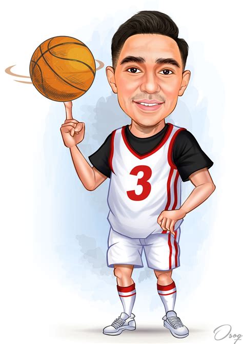 cartoon basketball player caricature     cartoon basketball player design