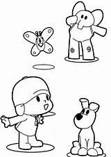 Pocoyo Coloring Elly Pages Drawing Loula Book Pocoyó Dog Printable Kids Info Forum sketch template