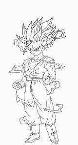 Gohan Coloring Pages Dbz Library Clipart Dragon Ball sketch template