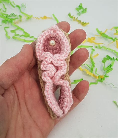 pdf crocheted fanny the vagina personalized color vulva etsy