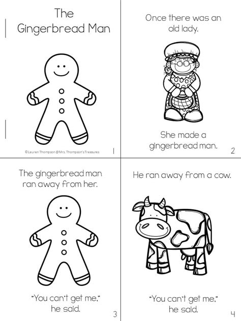 gingerbread man story coloring page