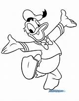Donald Coloring Pages Duck Disneyclips Happy Funstuff sketch template