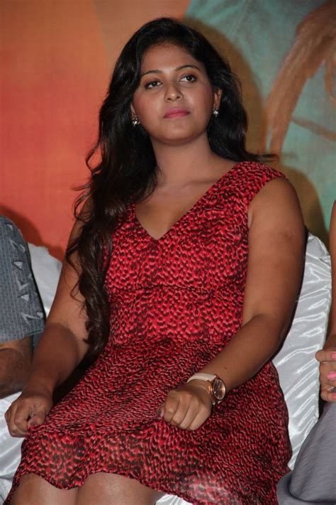 indian beautiful movie actress anjali legs thighs show in red dress tollywood stars