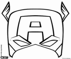 captain america mask coloring page printable game masque  imprimer