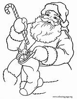 Santa Claus Coloring Pages Christmas Colouring Color Print Gifts Template Drawing Clipart Printable Kids Templates Already Holding Face Sheets Just sketch template