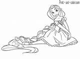 Rapunzel Coloring Pages Marvelous Print Color Entitlementtrap sketch template