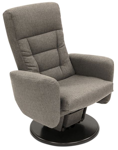 nadia linen  fabric swivel glider reclining chair grey  brick