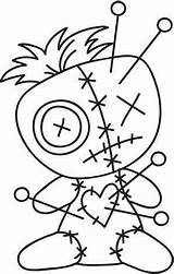 Voodoo Doll Tattoo Coloring Pages Dolls Adult Drawings Drawing Printable Pattern Horror Colouring Draw Tattoos Cute Designs Embroidery Cool Halloween sketch template