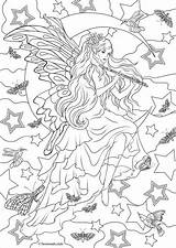 Fairies Coloriages Favoreads Fantastique Adultes sketch template