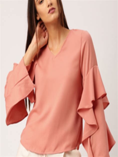 buy    women pink solid top tops  women  myntra