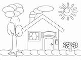 Coloring Drawing Pages House sketch template