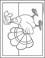 Turkey Coloring Pages Strut Printable Strutting Silly Colorwithfuzzy sketch template