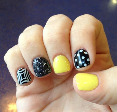 17 Best Images About Black And Yellow Nails On Pinterest