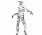 Catwoman Pose Batman City Arkham Pages sketch template