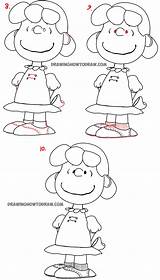Lucy Peanuts Draw Movie Step Drawing Tutorial Instructions Written sketch template
