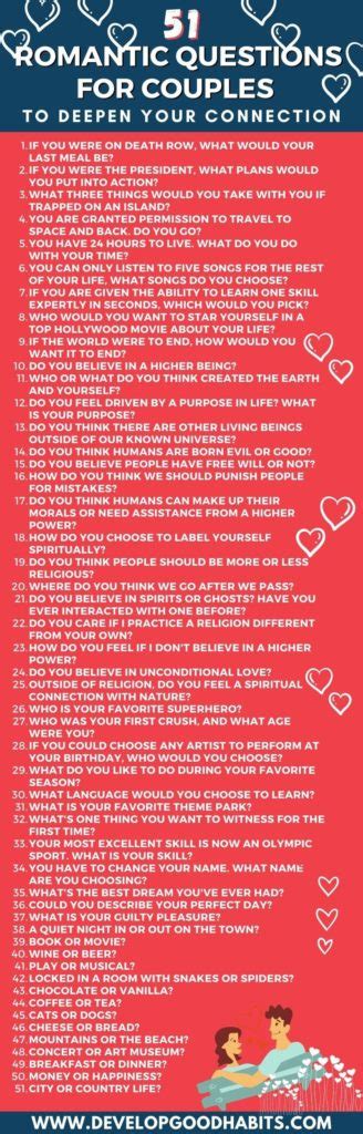 101 Romantic Questions For Couples To Deepen Your Connection