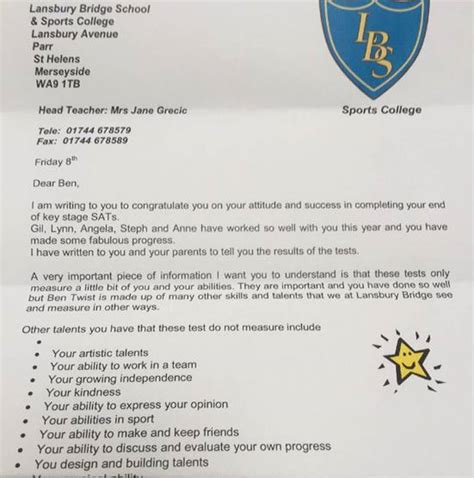 teachers uplifting letter  failed student nz herald