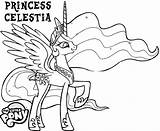 Celestia Pony Princesse Prinzessin Mewarnai Pinkie Cadence Bestcoloringpagesforkids Poney Filly Equestria sketch template