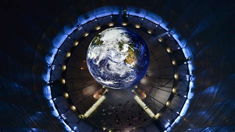 earth as seen from space at the gasometer oberhausen