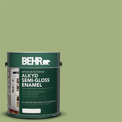 behr  gal ae  meadow green semi gloss enamel alkyd interior