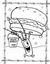 Spongebob Plankton Esponja Ausmalen Patty Krabby Squarepants Nickelodeon Sponge Kleurplaten Sandy Patties Coloringareas sketch template