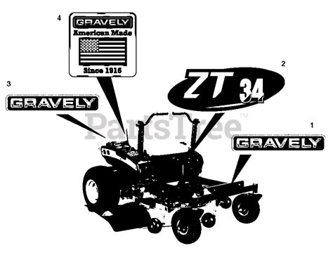Gravely 915140 Zt 34 Gravely 34 Zero Turn Mower Briggs And Stratton