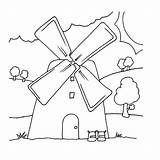 Coloring Windmill Books Pages sketch template