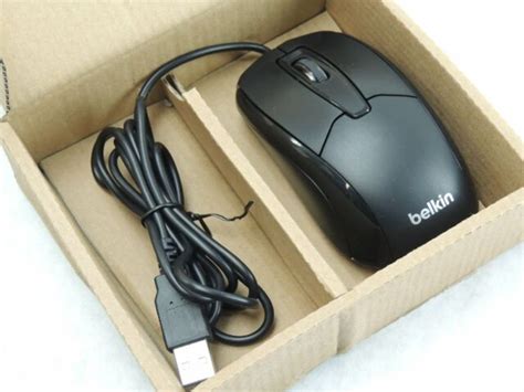 lot    belkin usb wired ergonomic optical scroll mouse black fmqblk ebay