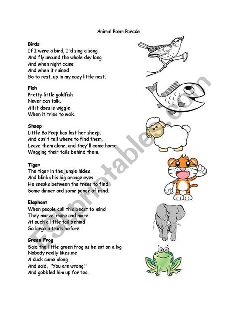 animal poems  kids