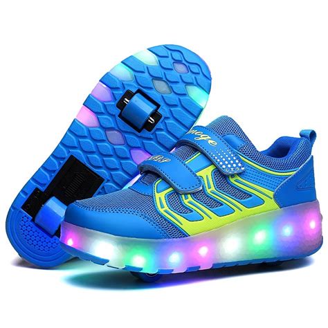 led double roller skate shoes women colorful flashing