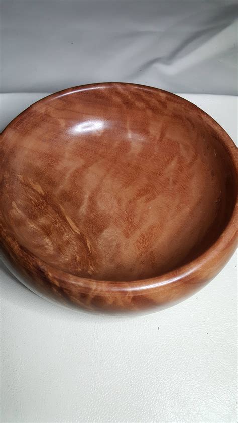 small wood bowl red eucalyptus candy dish figured wood