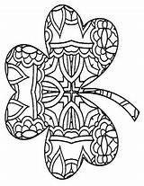 Clover Shamrock Zentangle Patricks sketch template