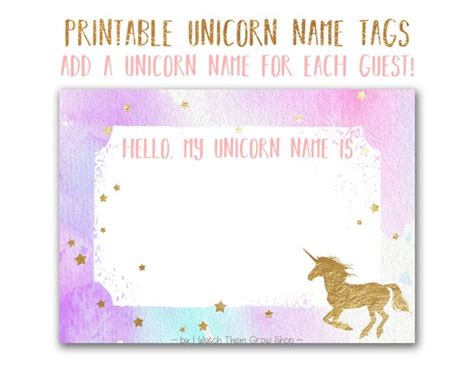 unicorn  tags printable unicorn  stickers unicorn
