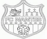 Fc Nantes Team Pages Coloring Ligue Logos French sketch template