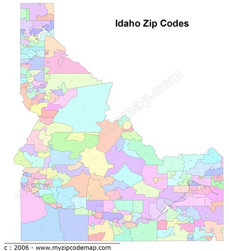 idaho zip code maps  idaho zip code maps
