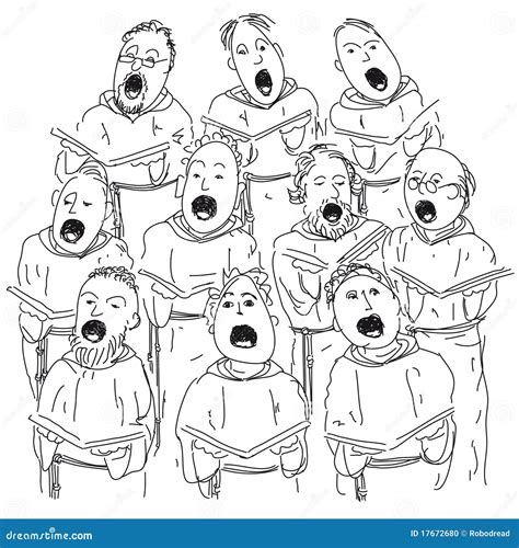 choir stock vector illustration  open harmony voices