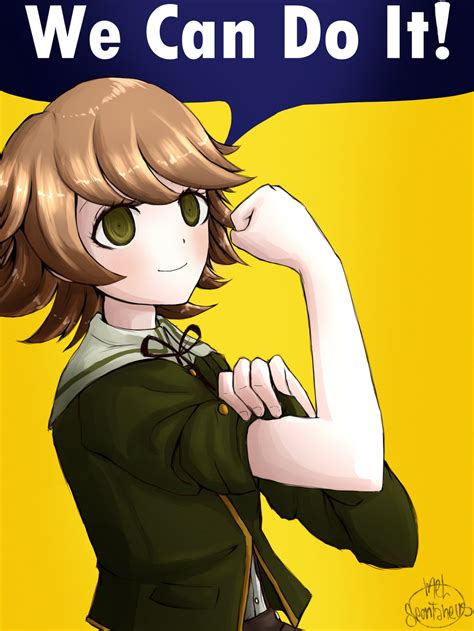 dangan ronpa chihiro fujisaki we can do it by melspontaneus on deviantart