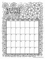 Calendar Coloring Printable June Kids Pages Print Calender Woojr Monthly Jr Jun Woo Activities Template 2021 Printables sketch template