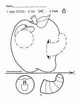 Apple Worm Template Craft Paper Information sketch template