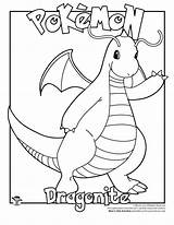 Pokemon Dragonite Coloring Pages Pikachu Colouring Drawing Kids Sheets Printable Color Popular Mega Print Easy Go Pokémon Characters Party Getdrawings sketch template