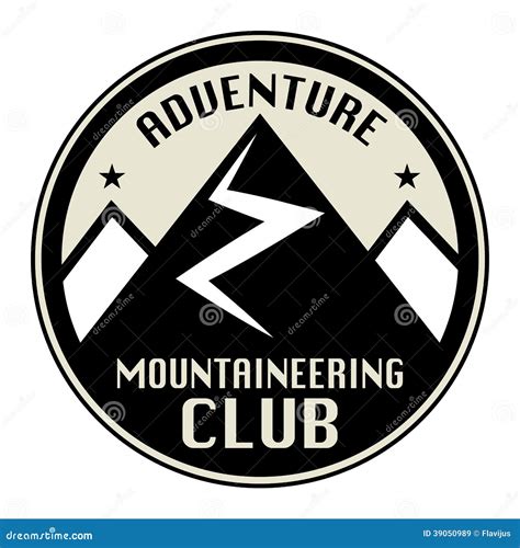 mountain adventure label stock vector illustration  direction