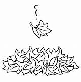 Leaves Coloring Leaf Fall Pages Printable Clipart Pot Kids Falling Pile Drawing Maple Kindergarten Clip Cliparts Pumpkin Simple Autumn Bestcoloringpagesforkids sketch template