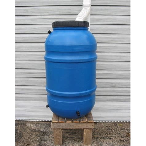 upcycle  gallon blue rain barrel walmartcom