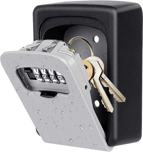Key Lock Box Wall Mounted Fayleeko 4 Digit Combination Lockbox For