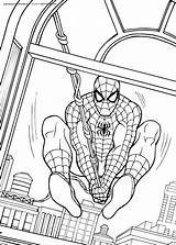 Spiderman Coloring Superheroes Pages Printable Kb sketch template